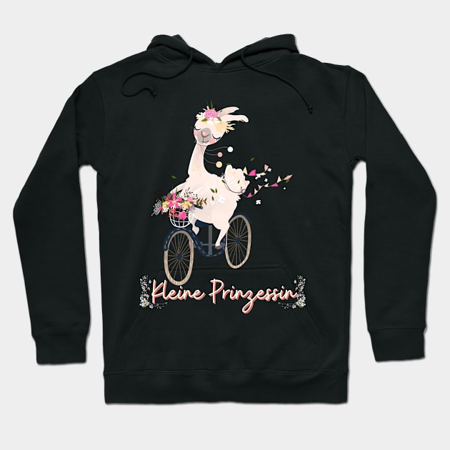 Alpaka Fahrrad Kleine Prinzessin Blumen Süß.png Hoodie by Maggini Art